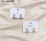 Brincos Folheados Pressão 1 dúzia com 12 pçs (R0081-8)