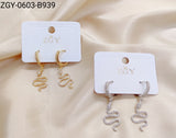 Brincos Folheados 1 Dúzia com 12 pças (ZGY-0603-B0939)