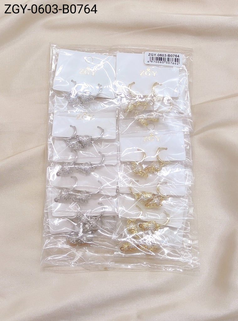 Brincos Folheados 1 dúzia com 12 pçs (ZGY-0603-B0764)