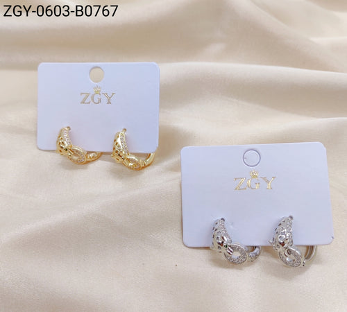 Brincos Folheados 1 dúzia com 12 pçs (ZGY-0603-B0767)