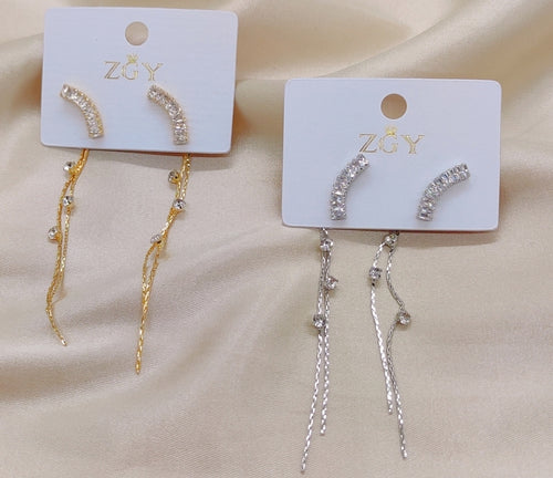 Brincos de Festa Folheados 1 Dúzia  (ZGY-0603-B1218)