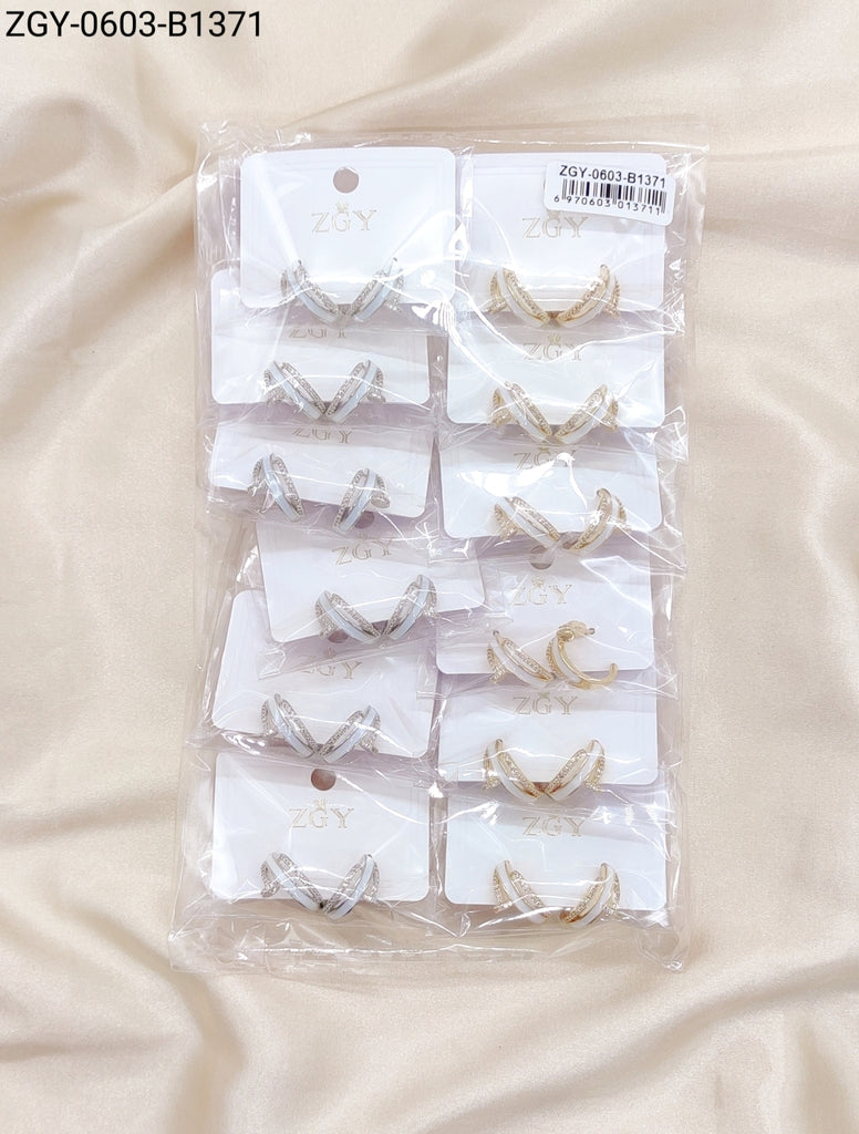 Brincos Folheados 1 Dúzia com 12 pçs (ZGY-0603-B1371)