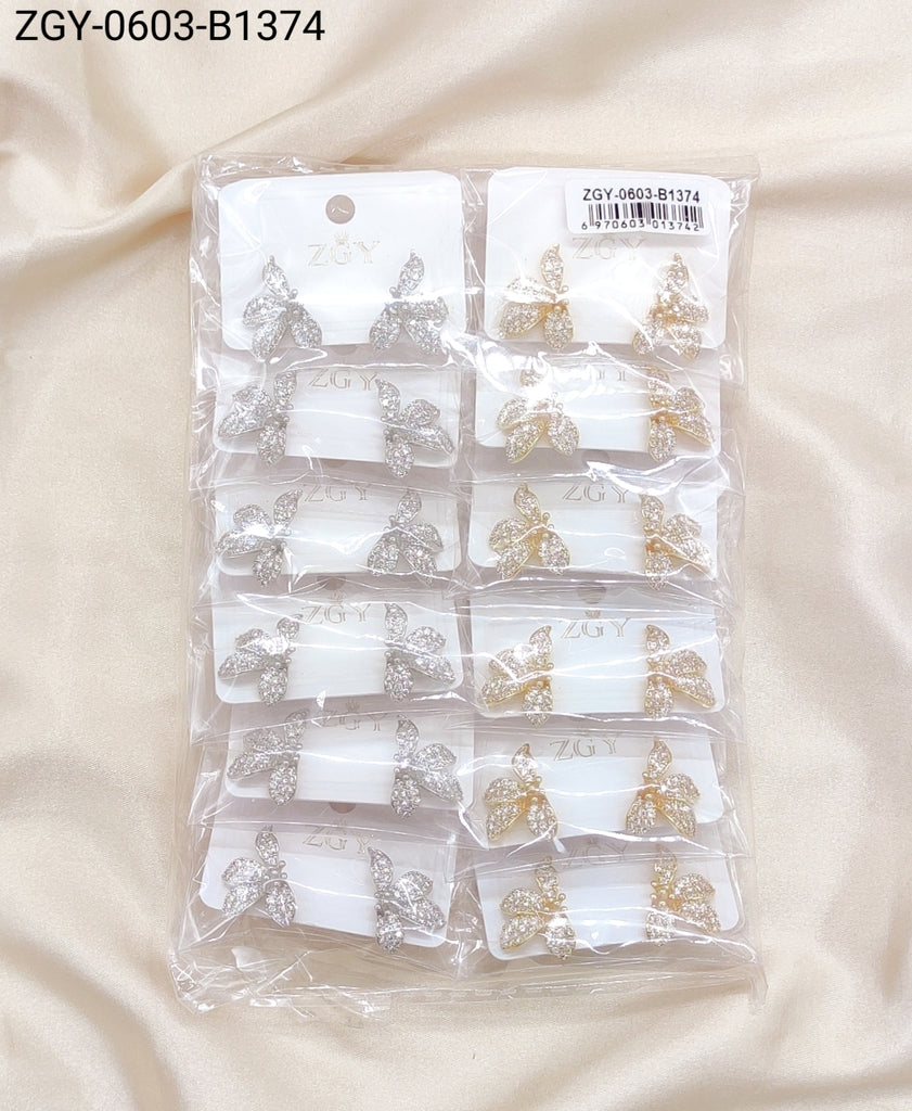 Brincos Folheados 1 Dúzia com 12 pçs (ZGY-0603-B13074)