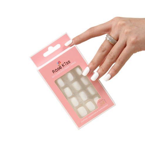 Unha Postiça 1 dz com Kit 12 peça (C007)