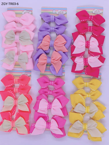 Grampo Infantil 1 dúzia com 4 pçs cada cartela.  (TR03-6)