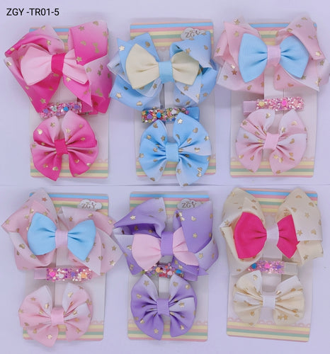 Grampo Infantil 1 dúzia com 3 pçs cada cartela. (TR01-5)