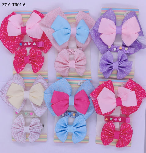 Grampo Infantil 1 dúzia com 3 pçs cada cartela. (TR01-6)