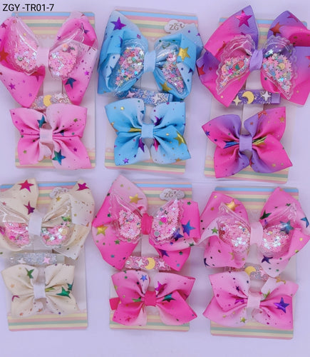 Grampo Infantil 1 dúzia com 3 pçs cada cartela.  (TR01-7)