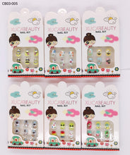Carregar imagem no visualizador da galeria, Unhas Postiças Infantil 1 dúzia com 12 kits (CB03-005)