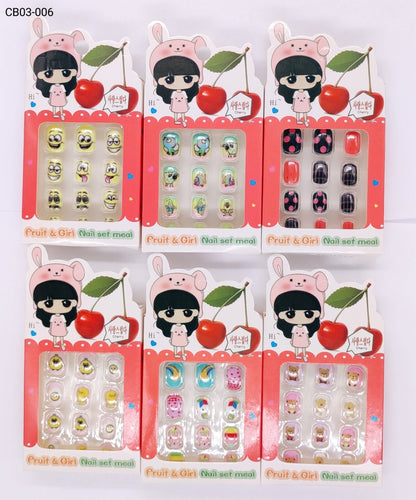 Unhas Postiças Infantil 1 dúzia com 12 kits (CB03-006)