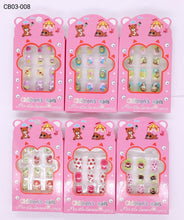Carregar imagem no visualizador da galeria, Unhas Postiças Infantil 1 dúzia com 12 kits (CB03-008)