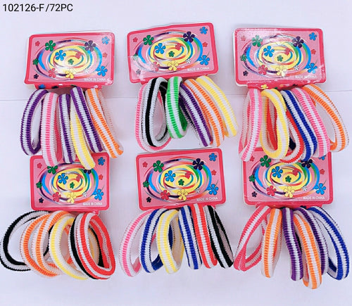Elástico para cabelo 1 dúzia com 72 pçs  (102126-F/72PÇ)