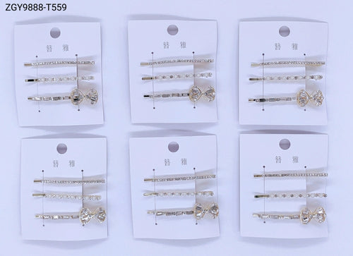 Grampo para Cabelo 1 dúzia com 12 cartelas  (T559)