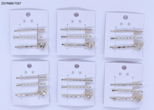 Grampo para Cabelo 1 dúzia com 12 cartelas  (T557)