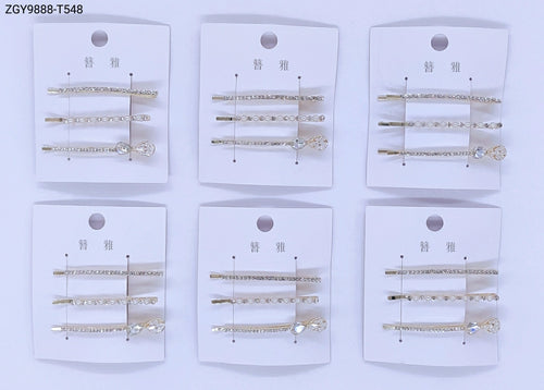 Grampo para Cabelo 1 dúzia com 12 cartelas  (T548)