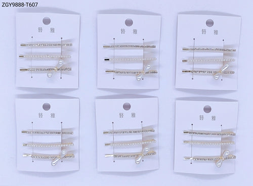 Grampo para Cabelo 1 dúzia com 12 cartelas  (T607)