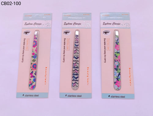 Pinça de Sobrancelha 1 dúzia com 12 pçs (CB02-100)