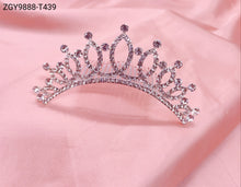 Carregar imagem no visualizador da galeria, Coroa Infantil Strass Princesa 1 dúzia com 12 pçs  (ZGY9888-T439/10CM)