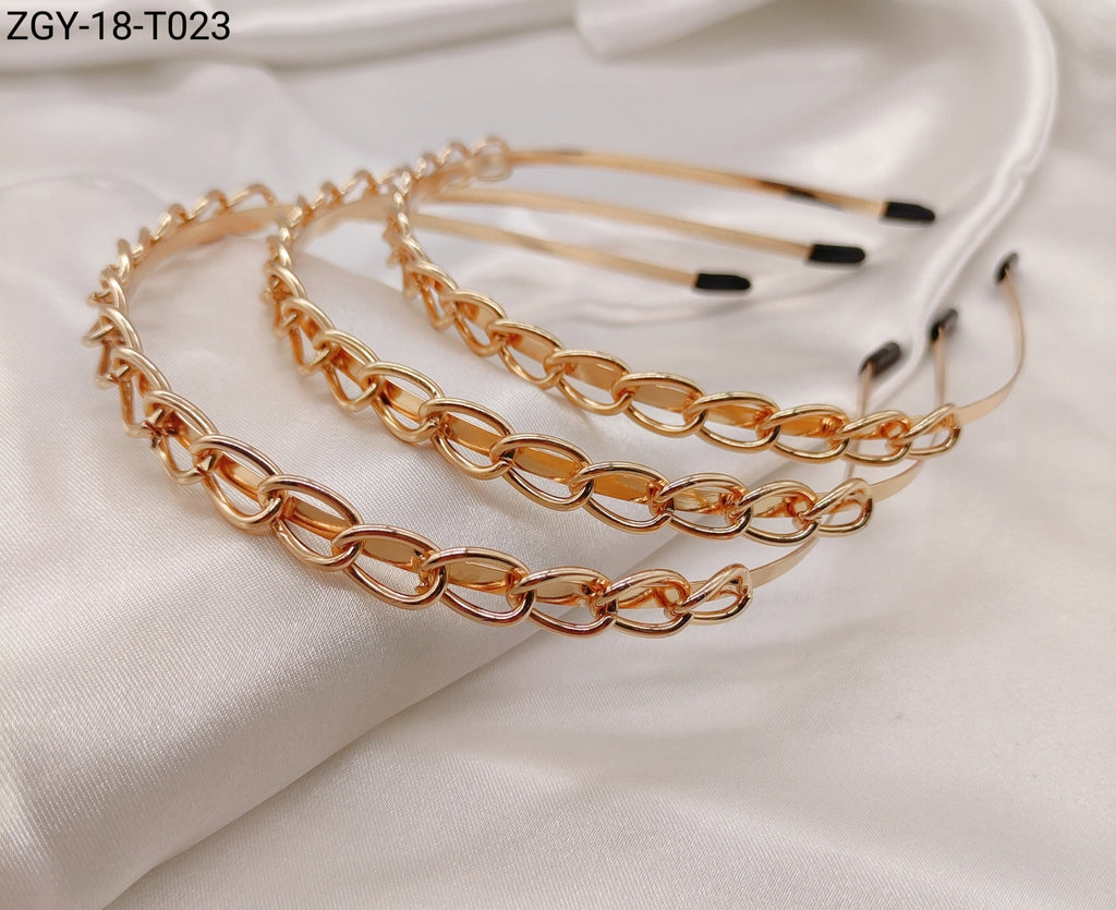 Tiara Metal 1 dúzia com 12 pçs douradas (ZGY-18-T023)