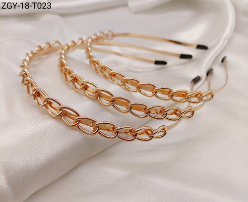 Tiara Metal 1 dúzia com 12 pçs douradas (ZGY-18-T023)