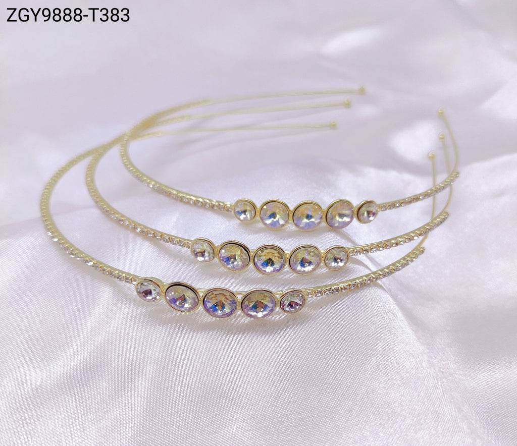 Tiara com Pedras 1 dúzia com 12 pçs (ZGY9888-T383)