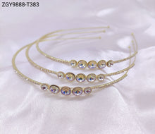 Carregar imagem no visualizador da galeria, Tiara com Pedras 1 dúzia com 12 pçs (ZGY9888-T383)