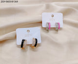 Brincos Folheados Zircônia 1 dúzia com 12 pçs (ZGY0603-B1369)