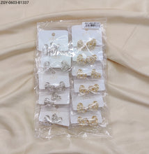 Carregar imagem no visualizador da galeria, Brincos Folheados Zircônia 1 dúzia com 12 pçs (ZGY-0603-B1337)