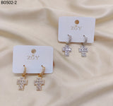 Brincos Folheados Zircônia 1 dúzia com 12 pçs (B0502-2)