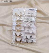 Carregar imagem no visualizador da galeria, Brincos Folheados Zircônia 1 dúzia com 12 pçs (ZGY-0603-B1403)