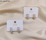 Brincos Folheados Zircônia 1 dúzia com 12 pçs (ZGY-0603-B1403)