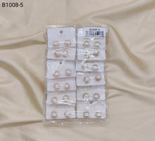 Carregar imagem no visualizador da galeria, Brincos Folheados de Pérolas 1 dúzia com 12 pçs (B1008-5)