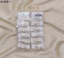 Carregar imagem no visualizador da galeria, Brincos Folheados de Pérola 1 dúzia com 12 pçs (B1008-1)