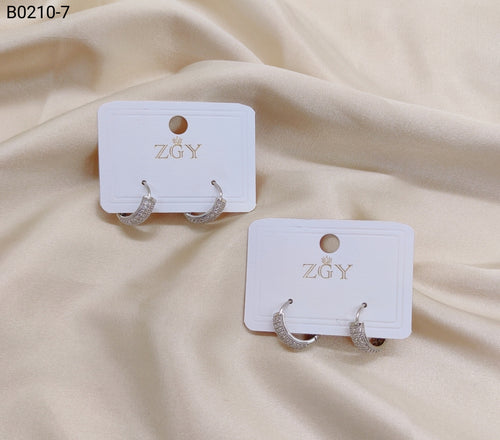 Brincos Folheados de Zircônia 1 dúzia com 12 pçs (B0210-7)