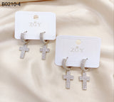 Brincos Folheados de Zircônia 1 dúzia com 12 pçs (B210-4)