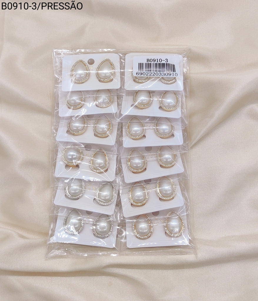 Brincos de Pressão 1 dúzia com 12 pçs  (B0910-3)