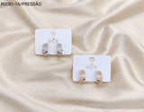 Brincos Folheados Pressão 1 dúzia com 12 pçs (R0081-16)