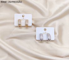 Carregar imagem no visualizador da galeria, Brincos Folheados Pressão 1 dúzia com 12 pçs (R0081-20)