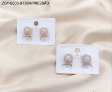 Carregar imagem no visualizador da galeria, Brincos Folheados Pressão 1 dúzia com 12 pçs (ZGY-0603-B1304)