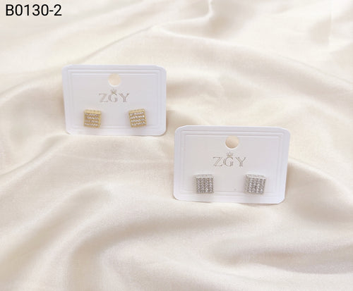 Brincos Folheados Zircônia  Masculino 1 dúzia com 12 pçs (B0130-2)