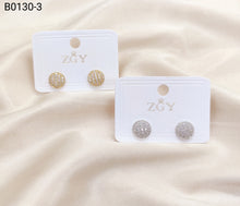 Carregar imagem no visualizador da galeria, Brincos Folheados Zircônia Masculino 1 dúzia com 12 pçs  (B0130-3)