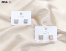 Carregar imagem no visualizador da galeria, Brincos Folheados Zircônia Masculino 1 dúzia com 12 pçs (B0130-4)