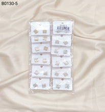 Carregar imagem no visualizador da galeria, Brincos Folheados Zircônia Masculino 1 dúzia com 12 pçs  (B0130-5)