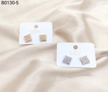 Carregar imagem no visualizador da galeria, Brincos Folheados Zircônia Masculino 1 dúzia com 12 pçs  (B0130-5)