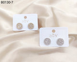 Brincos Folheados Zircônia Masculino 1 dúzia com 12 pçs (B0130-7)