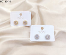 Carregar imagem no visualizador da galeria, Brincos Folheados Zircônia Masculino 1 dúzia com 12 pçs (B0130-10)