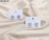 Brincos Folheados Zircônia Masculino 1 dúzia com 12 pçs (B0130-13)