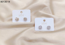 Carregar imagem no visualizador da galeria, Brincos Folheados Zircônia Masculino 1 dúzia com 12 pçs (B0130-14)