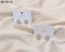 Carregar imagem no visualizador da galeria, Brincos Folheados Zircônia Masculino 1 dúzia com 12 pçs (B0130-16)