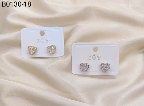 Brincos Folheados Zircônia Masculino 1 dúzia com 12 pçs (B0130-18)